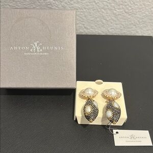 Gold and Black Earrings